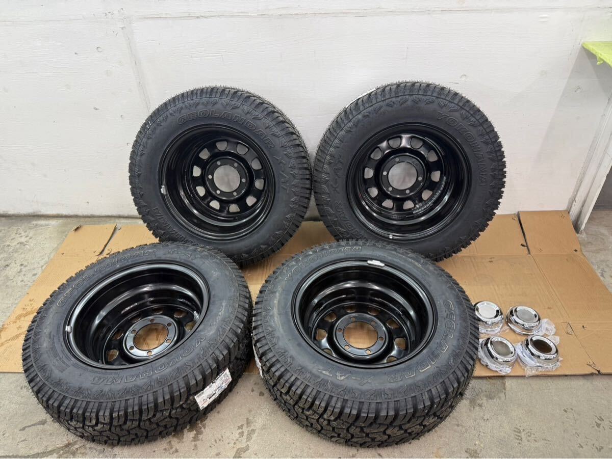 ハイエース　新品未使用　タイヤセット　ジオランダー X-AT デイトナ　センターキャップ　215/70R16 6穴139 ＋38 200系　キャラバン　