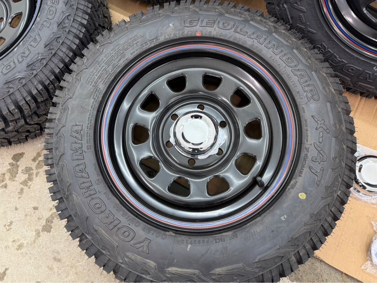 ハイエース　新品未使用　タイヤセット　ジオランダー X-AT デイトナ　センターキャップ　215/70R16 6穴139 ＋38 200系　キャラバン　