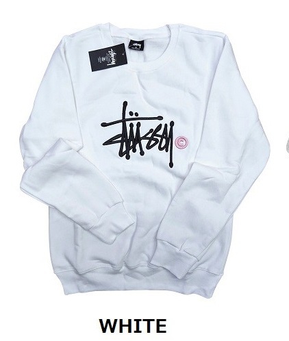 メンズ レディース STUSSY02 スウェット トレーナー プルオーバー ホワイト XL カジュアル ストリート 人気 y2k アウター インポート