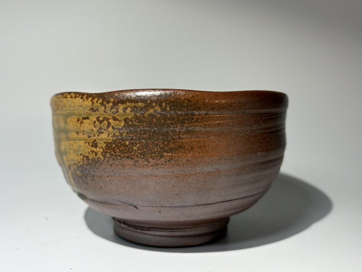 備前焼 人間国宝 金重陶陽 作 楽茶碗 宗和筆 金重晃介識 堀内宗