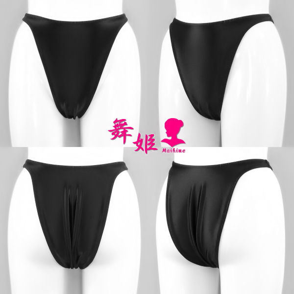 (276XXL-F01) 超ハイレグリオバック (サテンブラック)