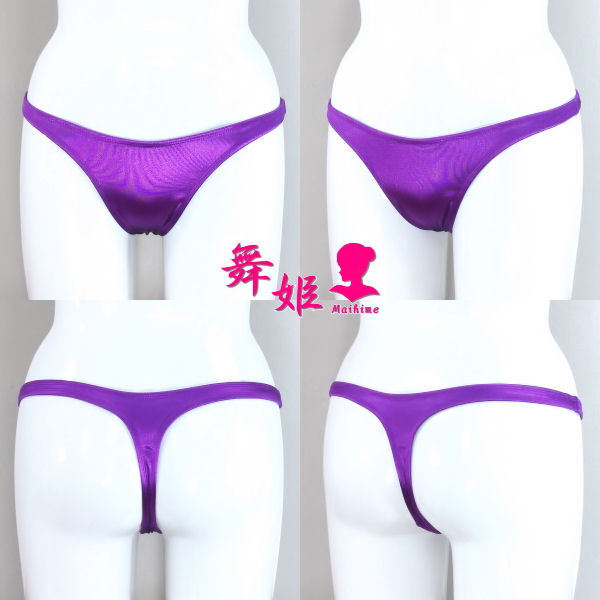 (194X4L-F61)レディースサテンTバック(サテンパープル)