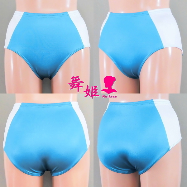 (284X3L-T43) ツートーンブルマ (艶光沢スカイ)