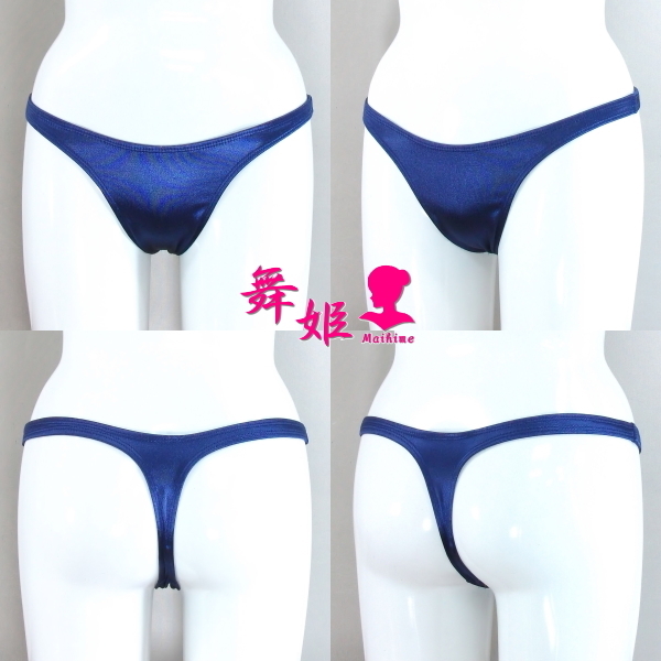 (194XLa-F63)レディースサテンTバック(サテンネイビー)