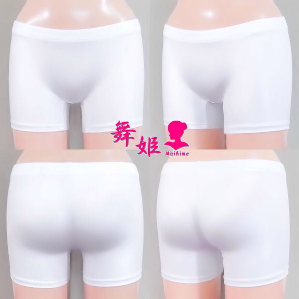 (191XXL-T11) 二分丈桃尻スパッツ(艶光沢ホワイト)