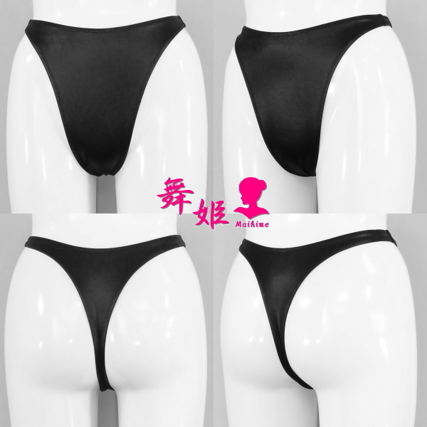 (196Maa-T01) 超ハイレグTバック (艶光沢ブラック)