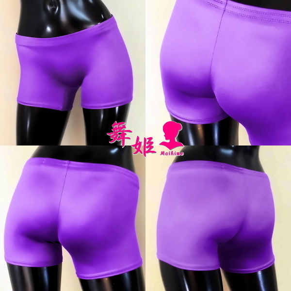 (191XXL-T61) 二分丈桃尻スパッツ(艶光沢パープル)