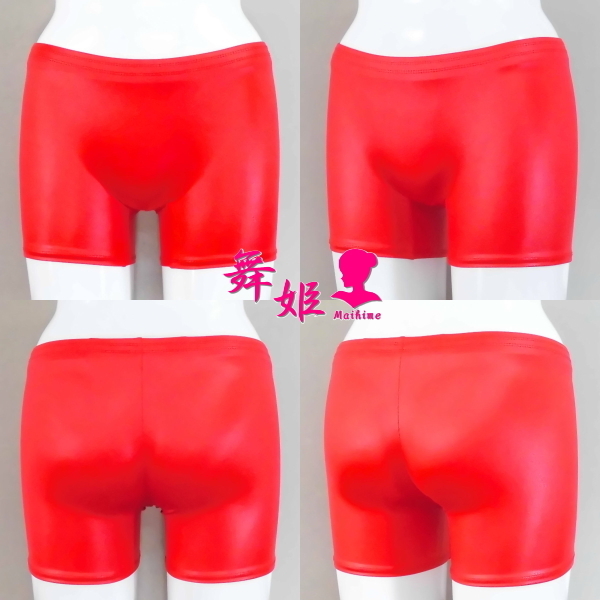 (191X3L-T21) 二分丈桃尻スパッツ(艶光沢レッド)