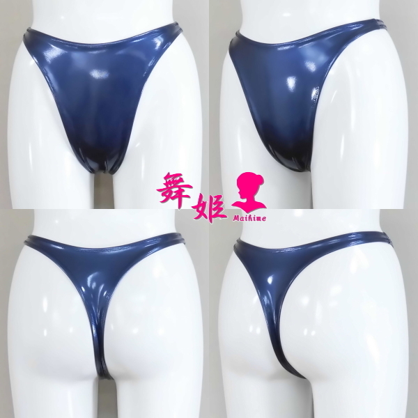 (196X4L-G63) 超ハイレグTバック (グロスネイビー)