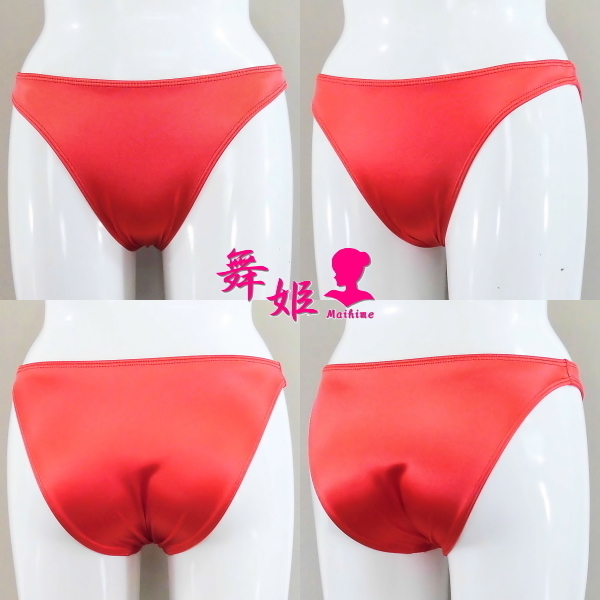 (283XXL-F21) ハイレグスリークォータ (サテンレッド)