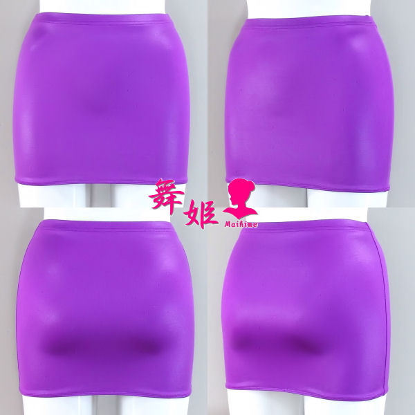 (280XXL-T61)マイクロミニスカート(艶光沢パープル)