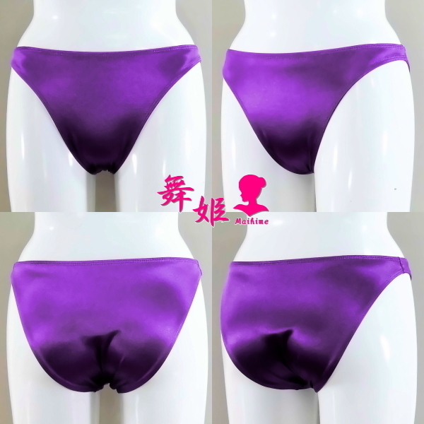 (283X4L-F61) ハイレグスリークォータ (サテンパープル)
