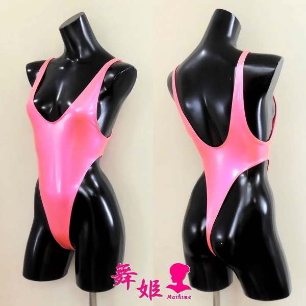 (394X4L-G93) タンク型超々ハイレグTバック (グロスパールピンク)