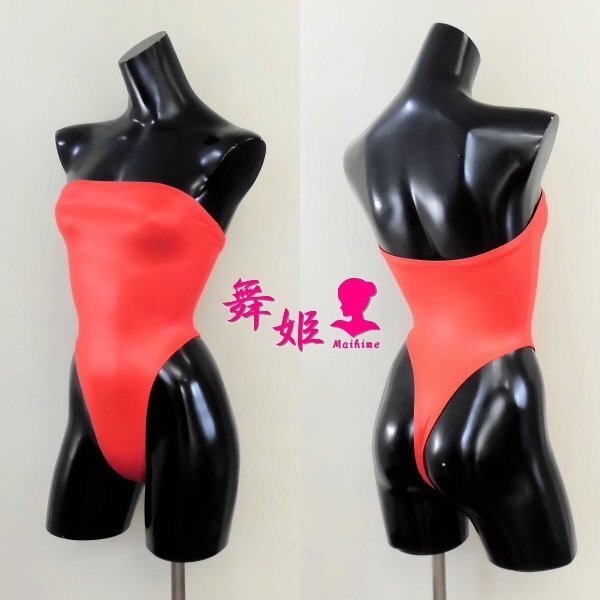 (491XXL-T21) チューブトップ型超々ハイレグT (艶光沢レッド)
