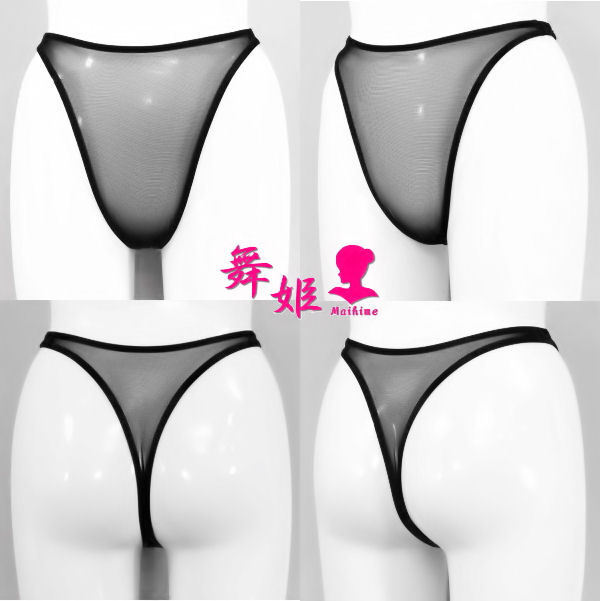(196X3L-Y01) 超ハイレグTバック (パワーネット黒)