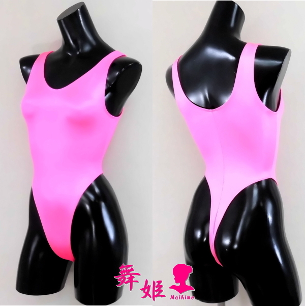 (324XXL-T91) タンク型超ハイレグTバック (艶光沢ピンク)