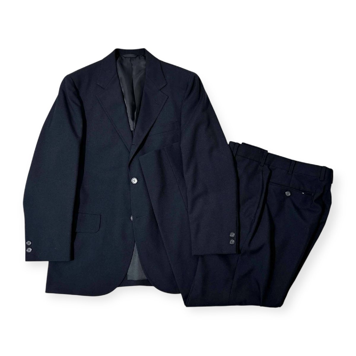 上下◆NEWYORKER Traditional ニューヨーカー スーツ セットアップ テーラードジャケット スラックス 88 YA4/ネイビー/メンズ/日本製