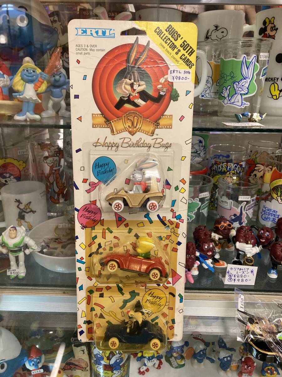 ヴィンテージ★ERTL社　バックスバニー　５０周年　ミニカー３点　セット★TWEETY、シルベスター、レトロ、ワーナーブラザース