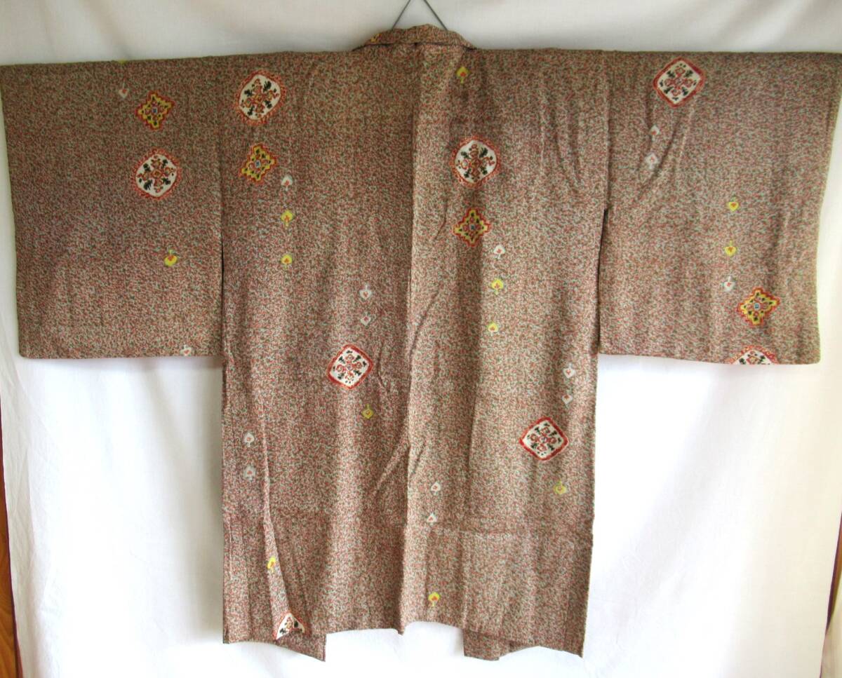 【羽織】着物 和服　更紗　スペード　_画像9