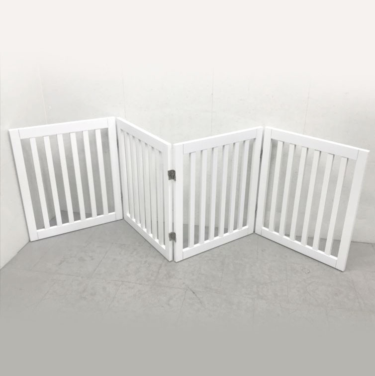 D1720YO ◆0110_4凹【アウトレット品】木製ゲート ペット unpaws 折りたたみ フェンス バリケード 玄関 階段未使用 ペット用品