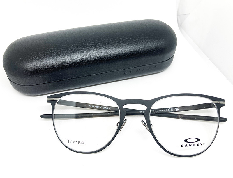 OAKLEY オークリー 正規品 メガネフレーム MANEY CLIP OX5145-0550 黒縁 サテンブラック 新品 マネークリップ チタン製 度付き加工可