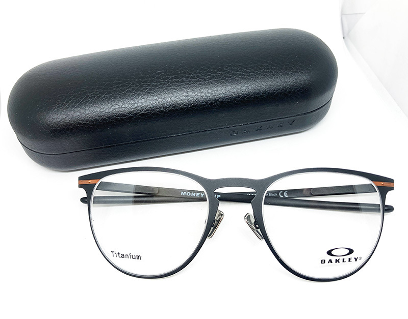 OAKLEY オークリー 正規品 メガネフレーム MANEY CLIP OX5145-0150 黒縁 サテンブラック / 茶 新品 マネークリップ チタン製 度付き加工可