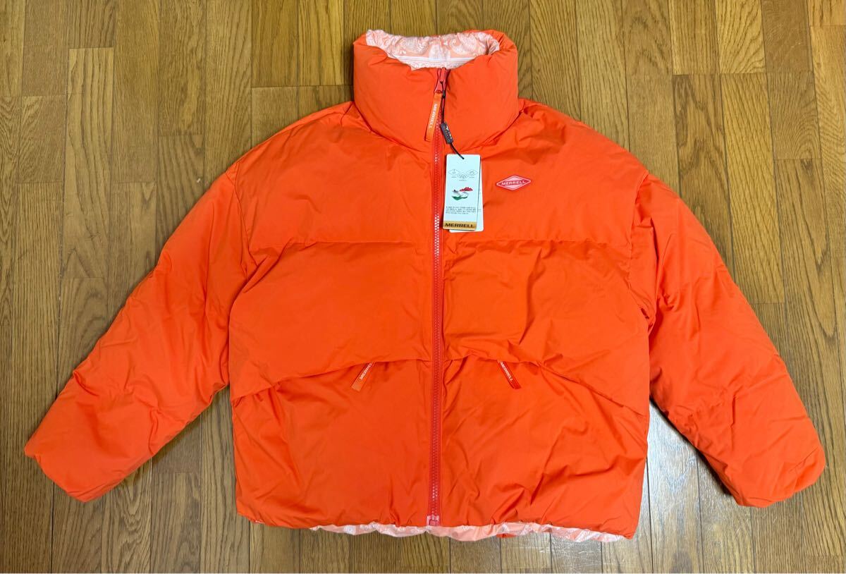 定価4.9万 新品【メレル/MERRELL】リバーシブル ダウンジャケットM ペイズリー