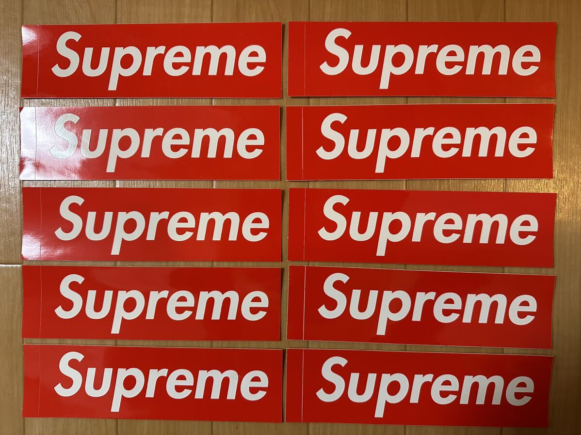 10 шт. комплект Supreme Sticker Seal Box Logo Red Supreme стикер наклейка box Logo box Logo красный красный Novelty не продается 