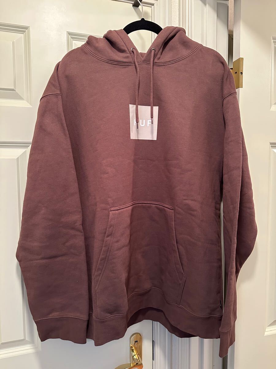 XXL HUF SET BOX P/O HOODIE 3L 2XL ハフ セットボックスプルオーバーフーディー パーカー パーカ コーヒー ブラウン 裏起毛 PF00573_画像2