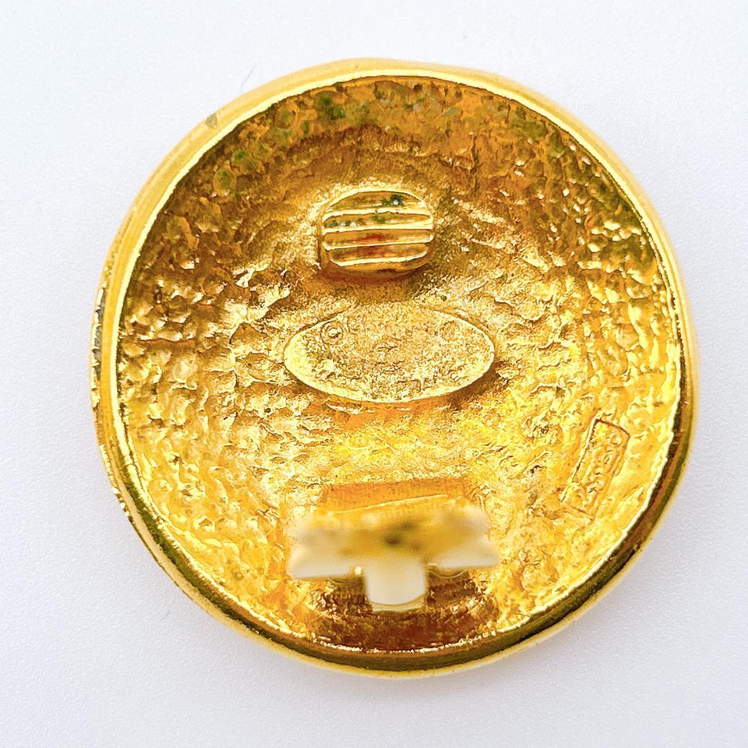 【鑑定済み!】シャネル イヤリング ヴィンテージ カンボン ゴールドカラー CHANEL_画像8