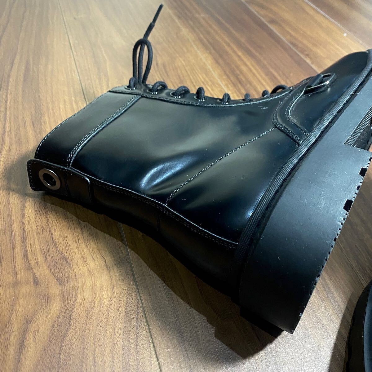 新品 ZARA 8ホール レースアップブーツ 26 0cm 40 BLACK メンズ 新品 ZARA 8ホール レースアップブーツ 26 0cm 40 BLACK メンズ