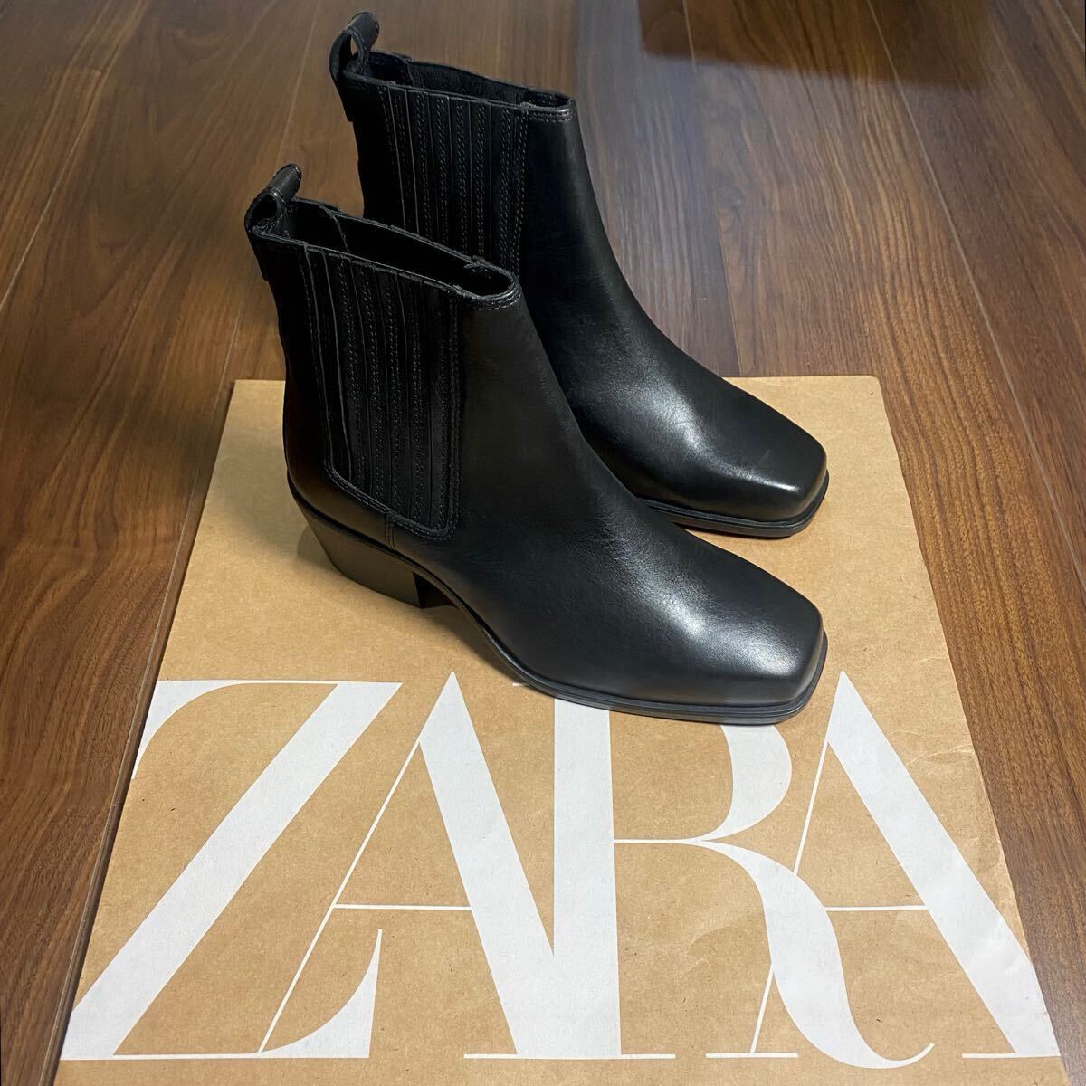 新品 ZARA 本革 カウボーイブーツ 25 5cm 39 メンズ ザラ レザー 新品 ZARA 本革 カウボーイブーツ 25 5cm 39 メンズ ザラ レザー