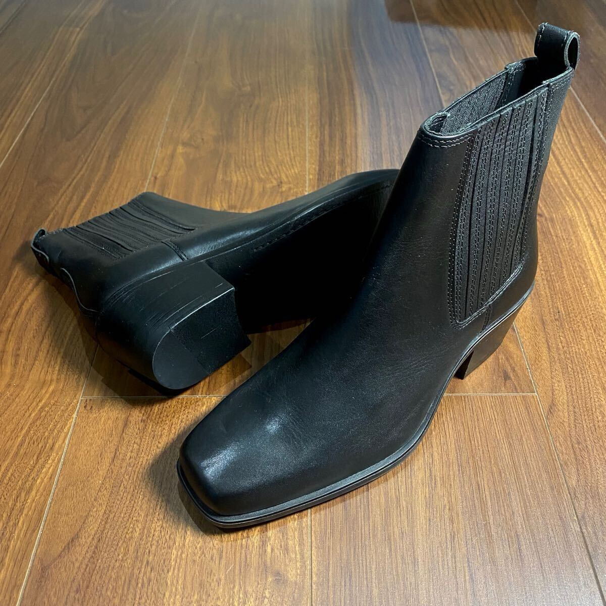 新品 ZARA 本革 カウボーイブーツ 25 5cm 39 メンズ ザラ レザー 新品 ZARA 本革 カウボーイブーツ 25 5cm 39 メンズ ザラ レザー