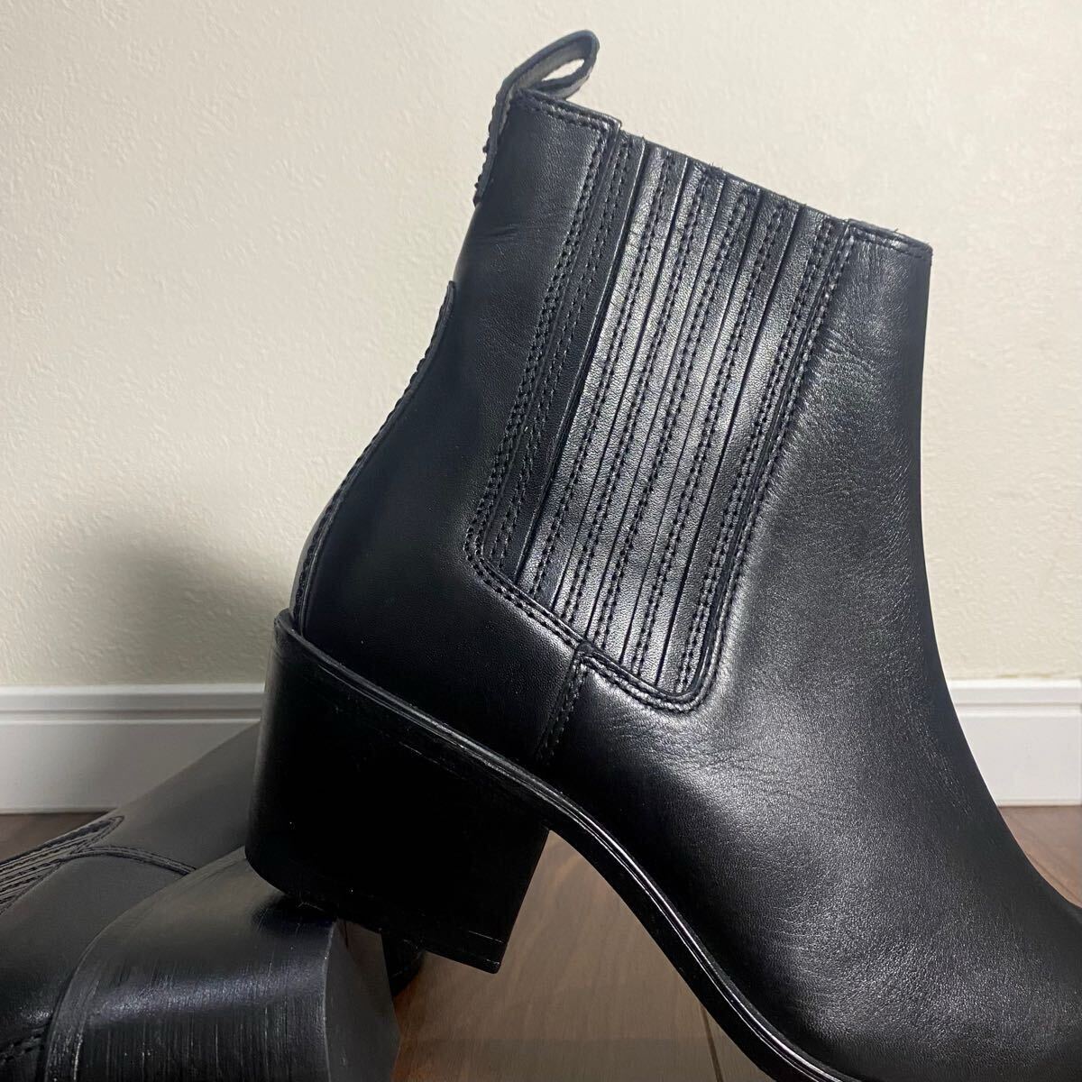 新品 ZARA 本革 カウボーイブーツ 25 5cm 39 メンズ ザラ レザー 新品 ZARA 本革 カウボーイブーツ 25 5cm 39 メンズ ザラ レザー