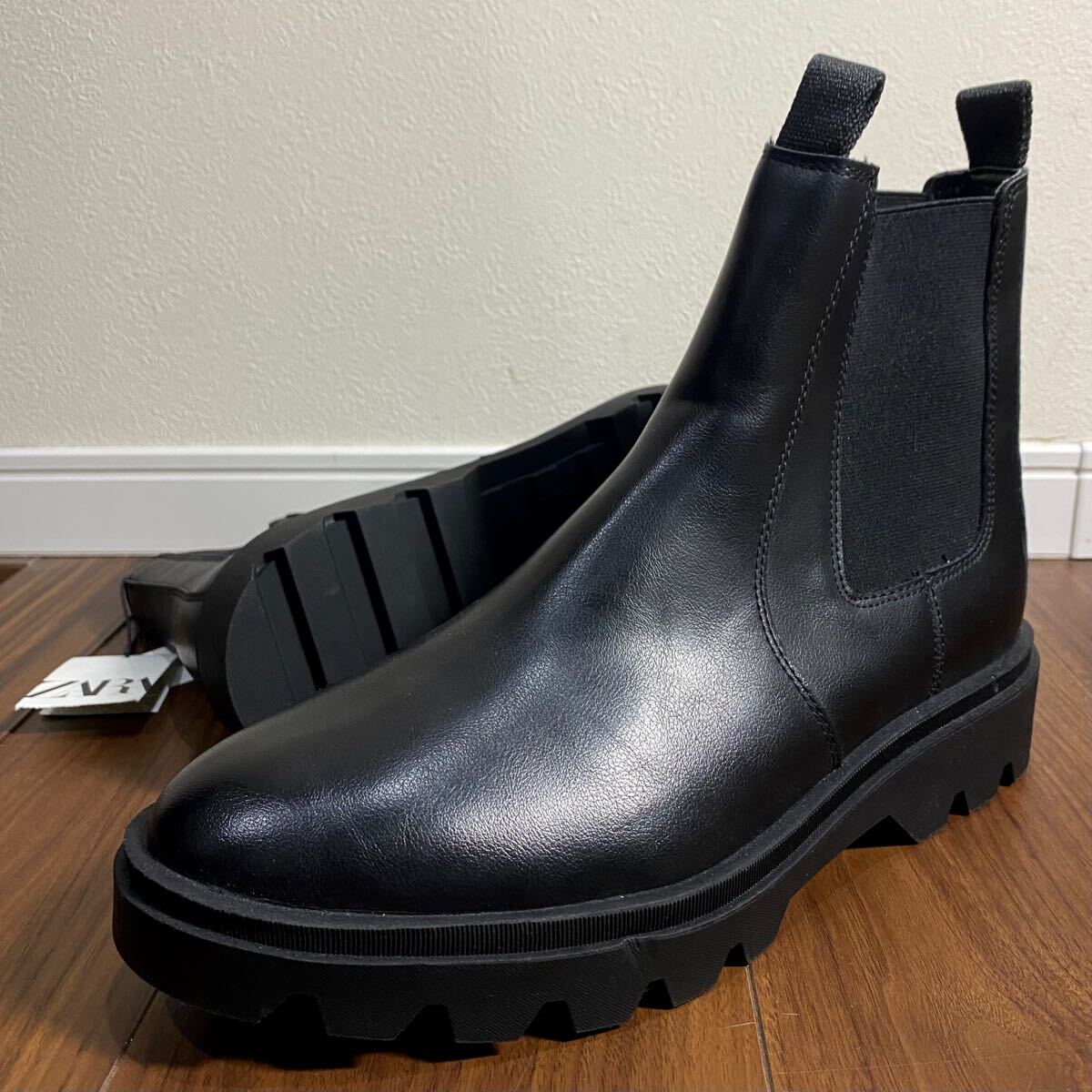 新品 ZARA ボリュームソールチェルシーブーツ 27 5cm 43 メンズ 新品 ZARA ボリュームソールチェルシーブーツ 27 5cm 43 メンズ