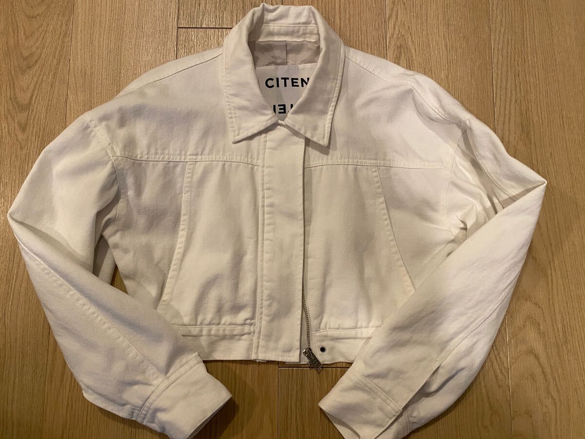CITEN シテン デニムジャケット Gジャン ブルゾン アウター 白ホワイト united arrows ショート丈 ユナイテッドアローズ_画像2