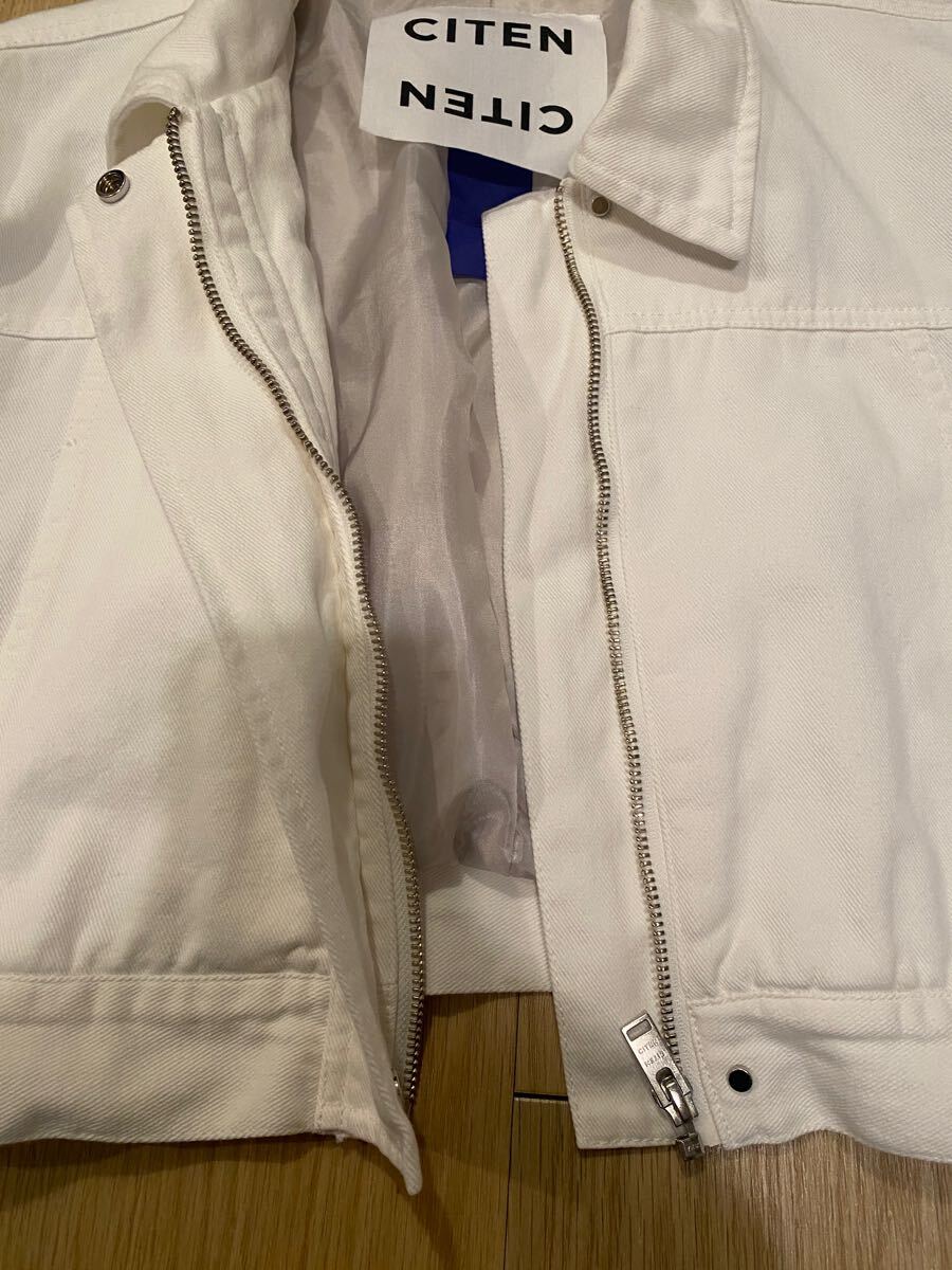 CITEN シテン デニムジャケット Gジャン ブルゾン アウター 白ホワイト united arrows ショート丈 ユナイテッドアローズ_画像4