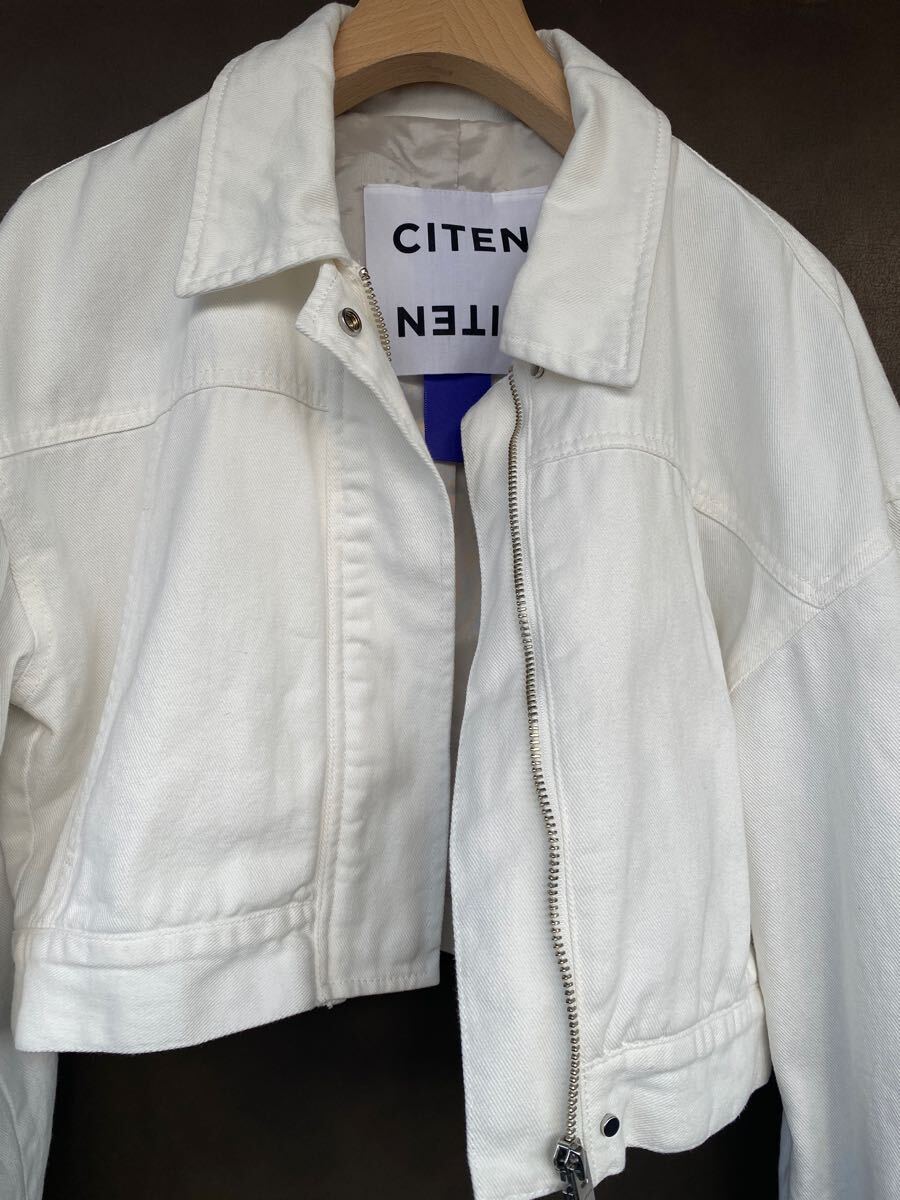 CITEN シテン デニムジャケット Gジャン ブルゾン アウター 白ホワイト united arrows ショート丈 ユナイテッドアローズ_画像10