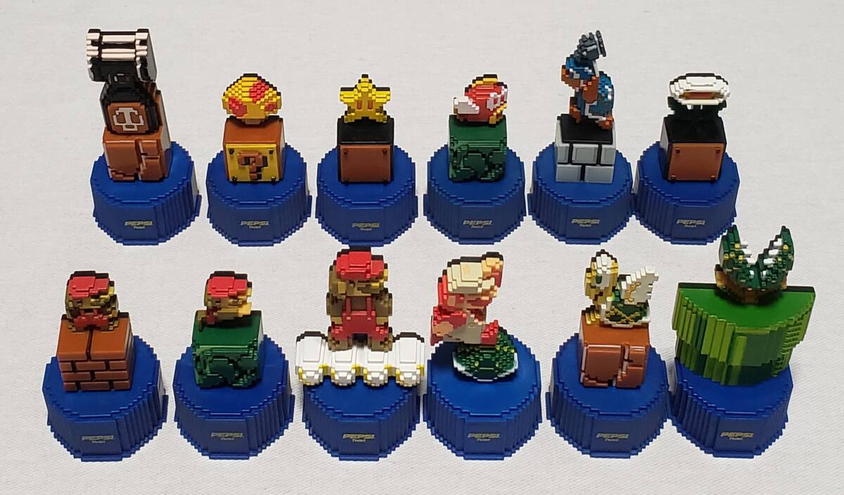 スーパーマリオブラザーズ ペプシ ボトルキャップ 12種 12個 スーパーマリオブラザーズ ペプシ ボトルキャップ 12種 12個