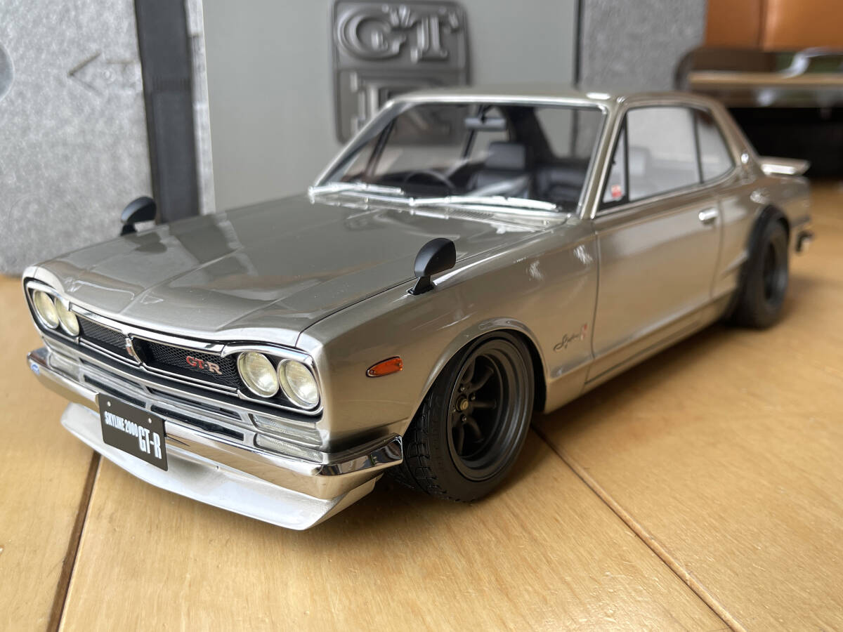 絶版、超希少！特大1/12 ★イグニッションモデル★ Skyline（ハコスカ) 2000 GT-R (KPGC10) Silver★ 美品