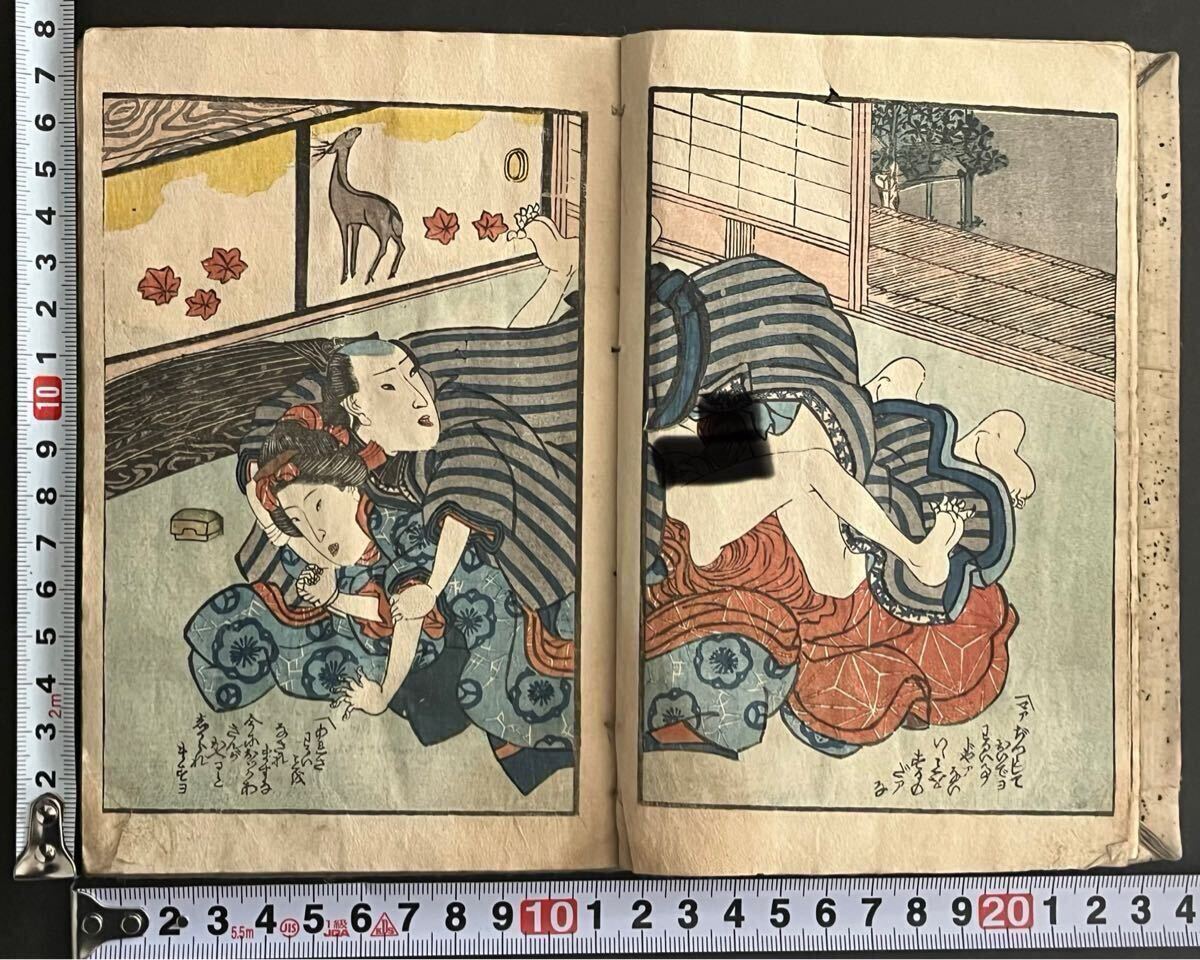 鶴】 江戸時代 木版画 春画 和合福寿 男女仕付方叙◯ 枕絵・艶本 鶴】 江戸時代 木版画 春画 和合福寿 男女仕付方叙◯ 枕絵・艶本