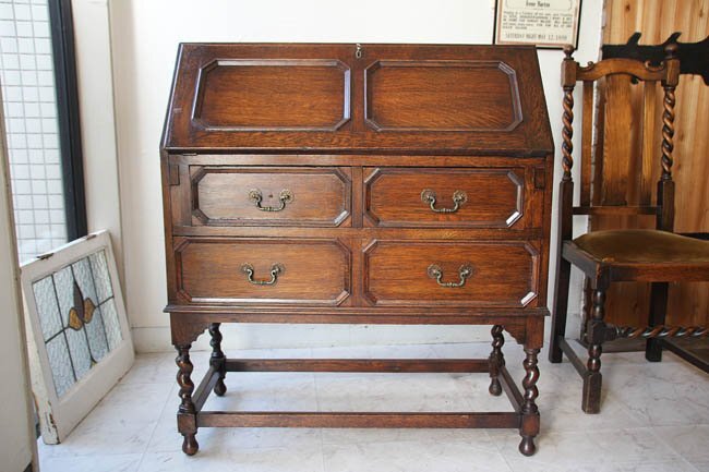■店頭価格　￥９９０００■ライティングビューローデスク４８■英国アンティーク家具■パソコンデスク・机・収納