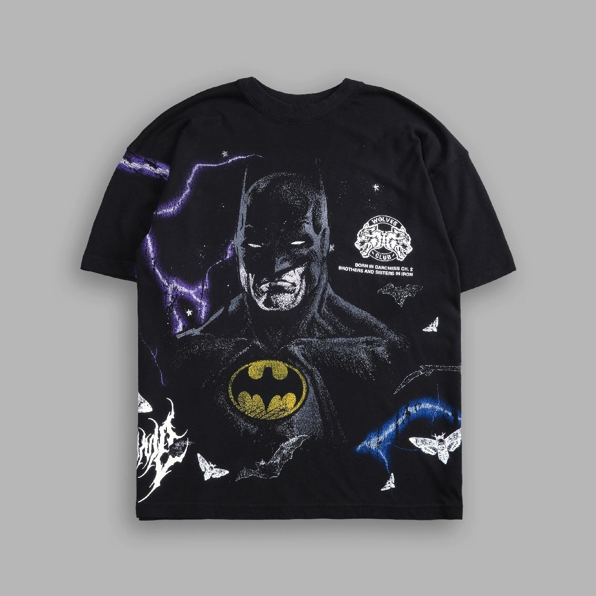 Darc Sport DARCNESS BATMAN SIDE OVERSIZED TEE BLACK L ダルクスポーツ ダークネス バットマン サイド オーバーサイズ Tシャツ ブラック