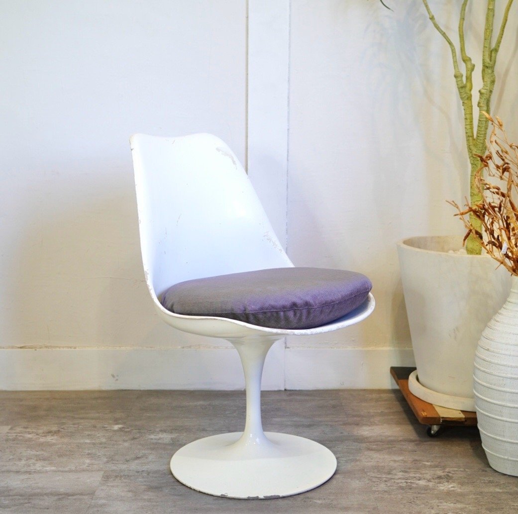 ノール / Knoll チューリップチェア グレー ダイニングチェア エーロ・サーリネン ヴィンテージ ミッドセンチュリー 定価約31万円 312409
