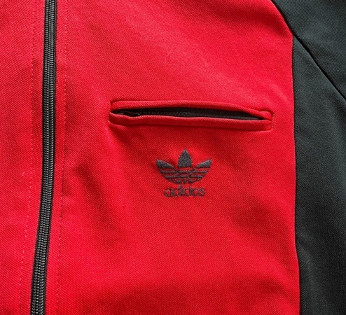 80's フランス製 adidas ビンテージ ジャージ 赤 VENTEX レア ハイネック_画像3