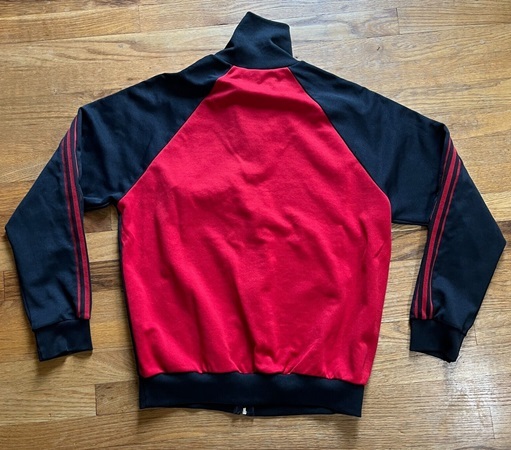 80's フランス製 adidas ビンテージ ジャージ 赤 VENTEX レア ハイネック_画像2