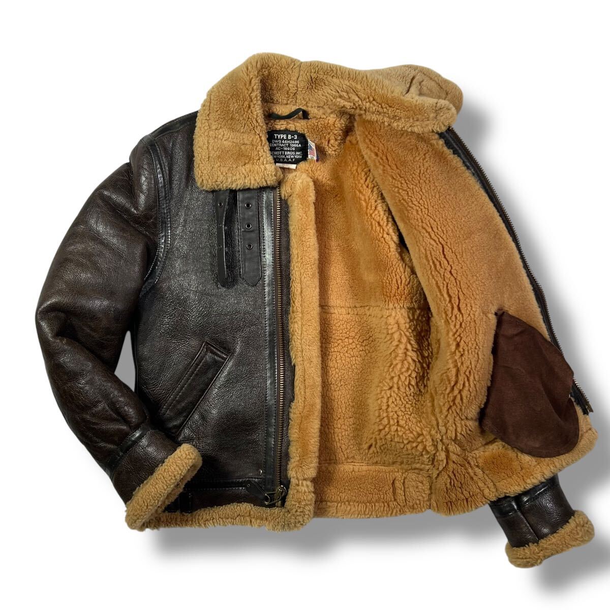 USA製 希少 Schott ショット B-3 メンズ34 ムートンジャケット USA製 希少 Schott ショット B-3 メンズ34 ムートンジャケット