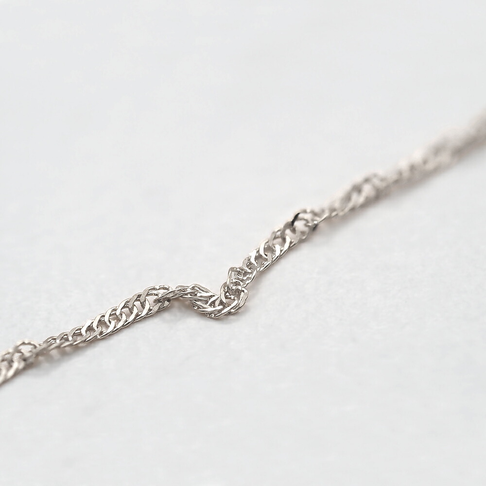 ブレスレット チェーン PT850 プラチナ スクリューチェーン 幅1.0mm｜鎖 850pt 貴金属 ジュエリー レディース メンズ_画像2