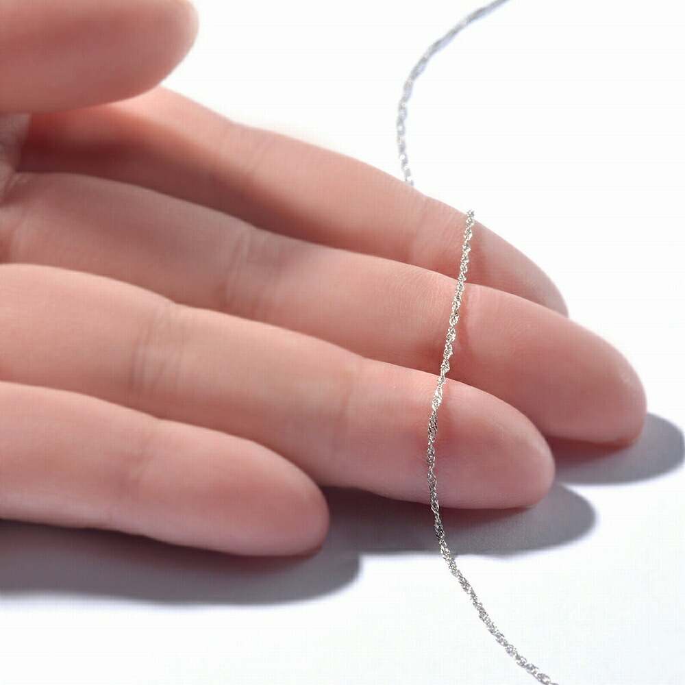 ブレスレット チェーン PT850 プラチナ スクリューチェーン 幅1.0mm｜鎖 850pt 貴金属 ジュエリー レディース メンズ_画像3