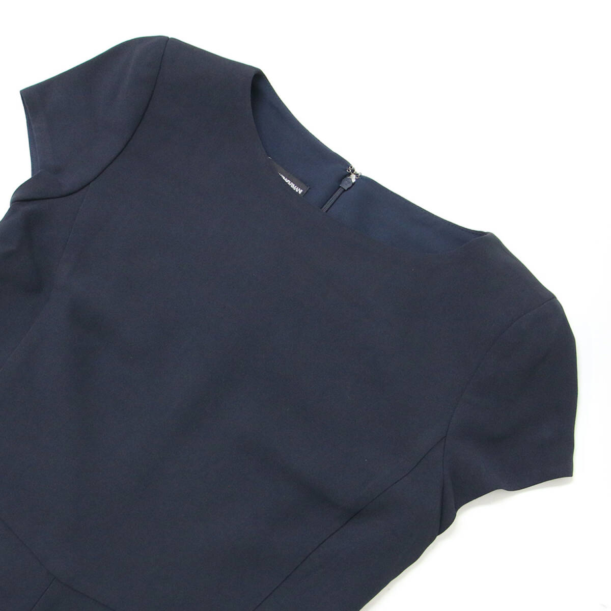 EMPORIO ARMANI Emporio Armani One-piece темно-синий темно-синий размер :40(L) жоржет midi One-piece / платье короткий рукав тугой